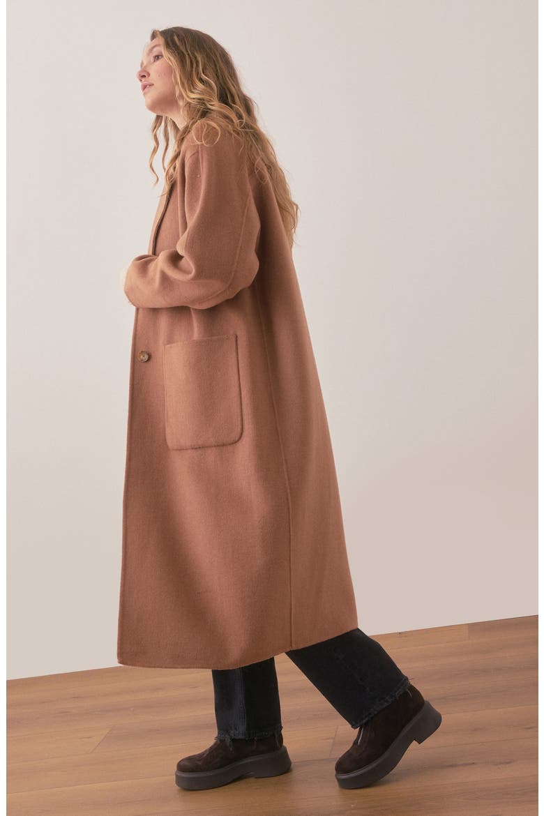 Colette Longline Coat, Alternate, color, CAMEL
