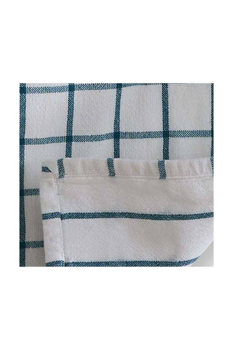 Classic Reversible Turquoise Blue Windowpane Dishtowel, Alternate, color, Blue