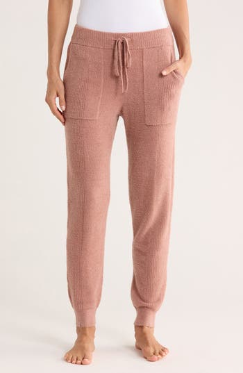 Barefoot Dreams Cozychic Lite Rib Blocked Pant In Pink