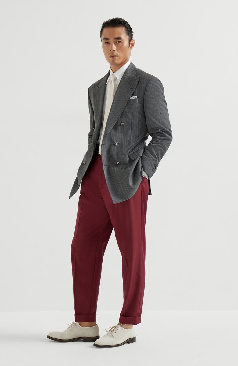 Brunello Cucinelli Virgin wool blazer, Alternate, color, Dark Grey