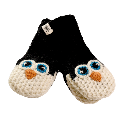 Crochet Penguin Mittens