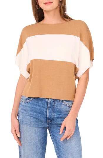 Halogen ® Boat Neck Drop Shoulder Top In Multi