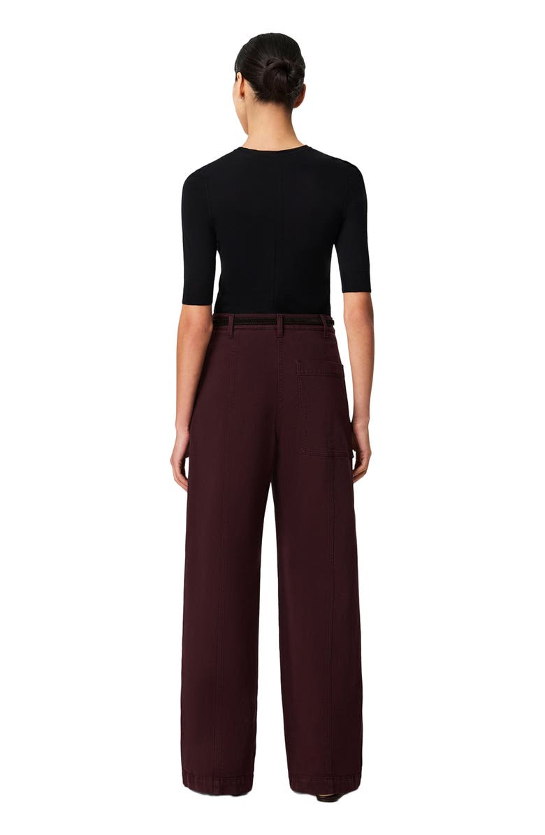 Another Tomorrow Fitted Knit Top, Alternate, color, Black