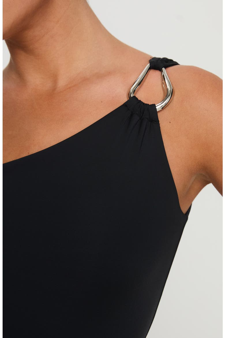 Talija One-Shoulder Bodysuit, Alternate, color, BLACK