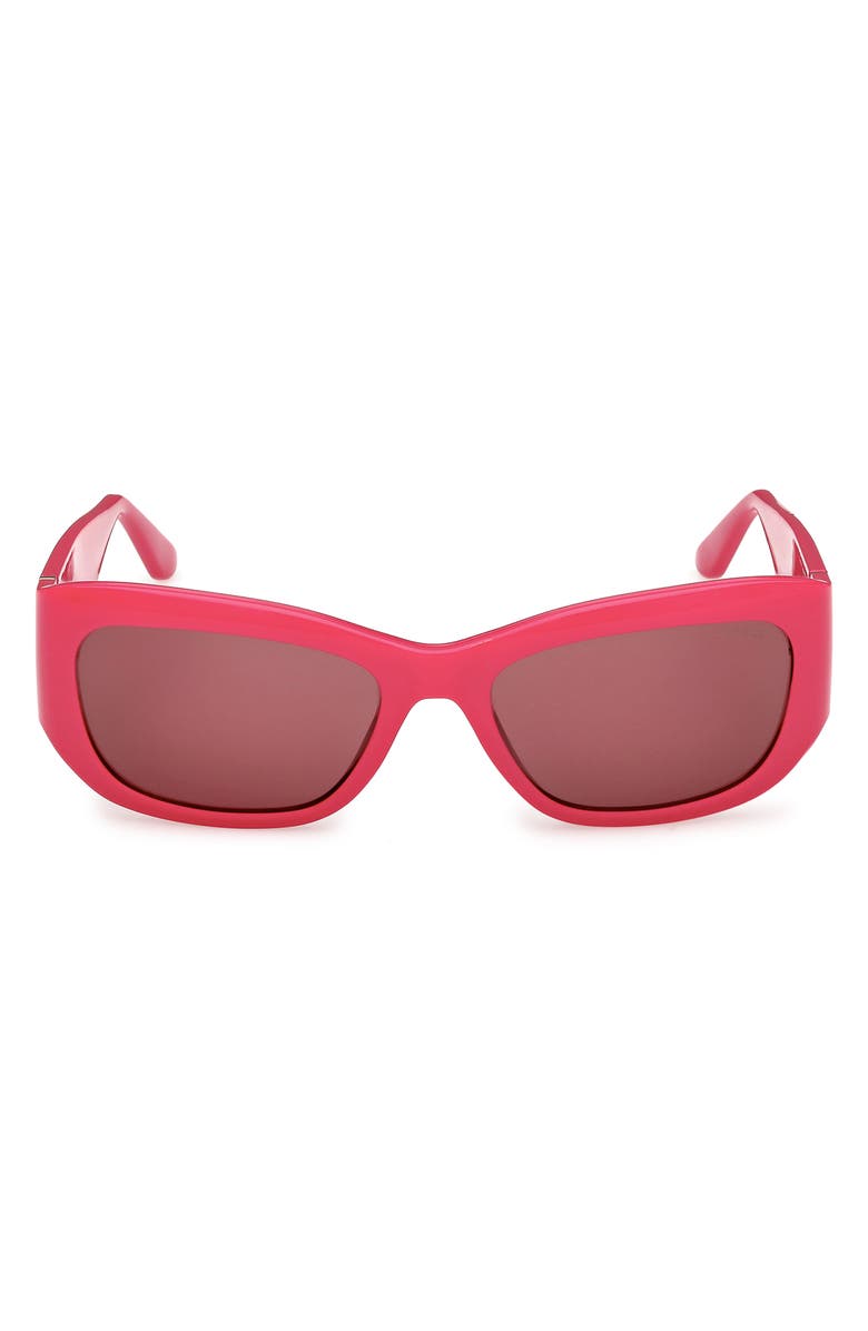 GUESS Rectangular Sunglasses, Main, color, Shiny Pink / Bordeaux