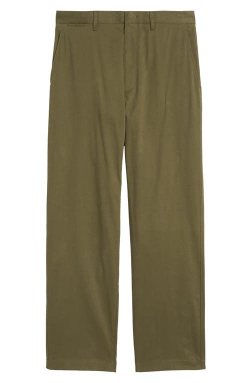 Theory Brushed Stretch Cotton Chinos In Green