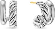David Yurman DY Mercer® Double Hoop Huggie Earrings in Sterling Silver, 7.8mm