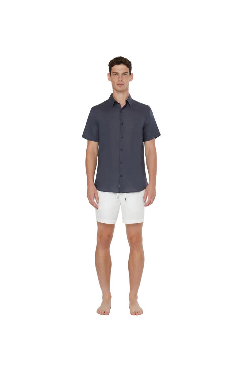 Onia Jack Air Linen Shirt, Main, color, Gunmetal