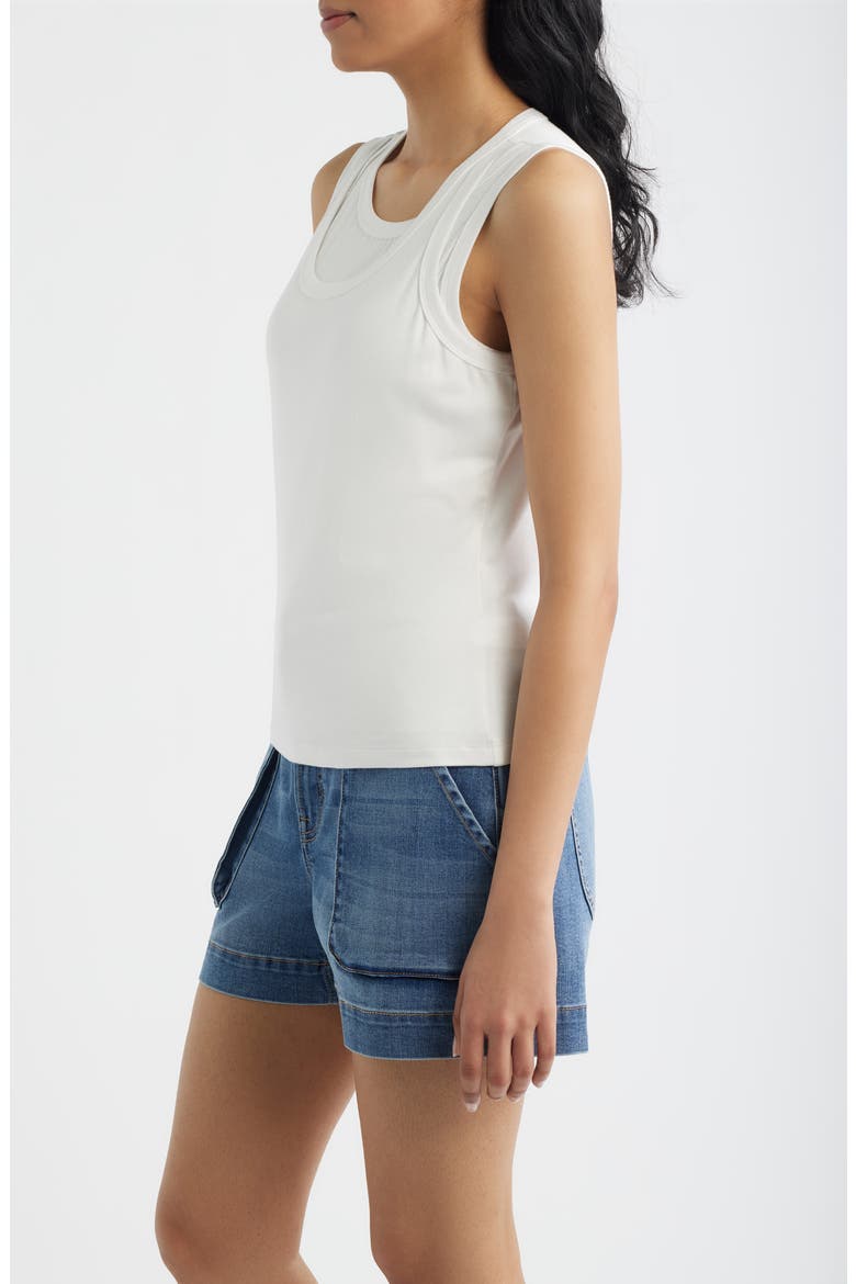 Layered Look Tank, Alternate, color, WHITE