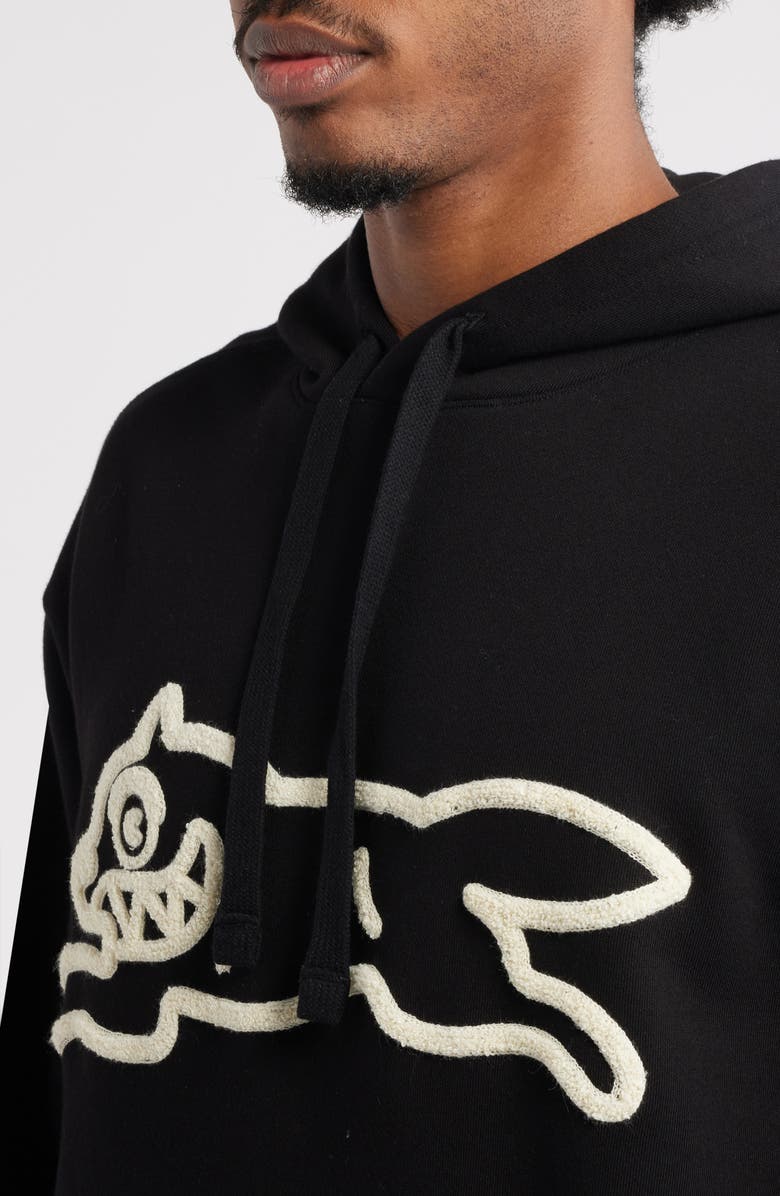 ICECREAM Sauce Logo Appliqué Hoodie, Alternate, color, Black