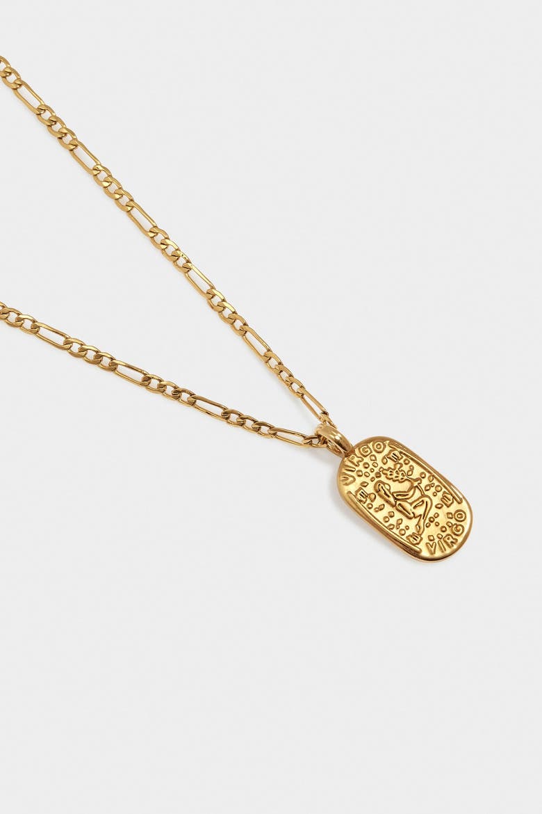'Virgo' Waterproof Gold Zodiac Necklace, Alternate, color, GOLD
