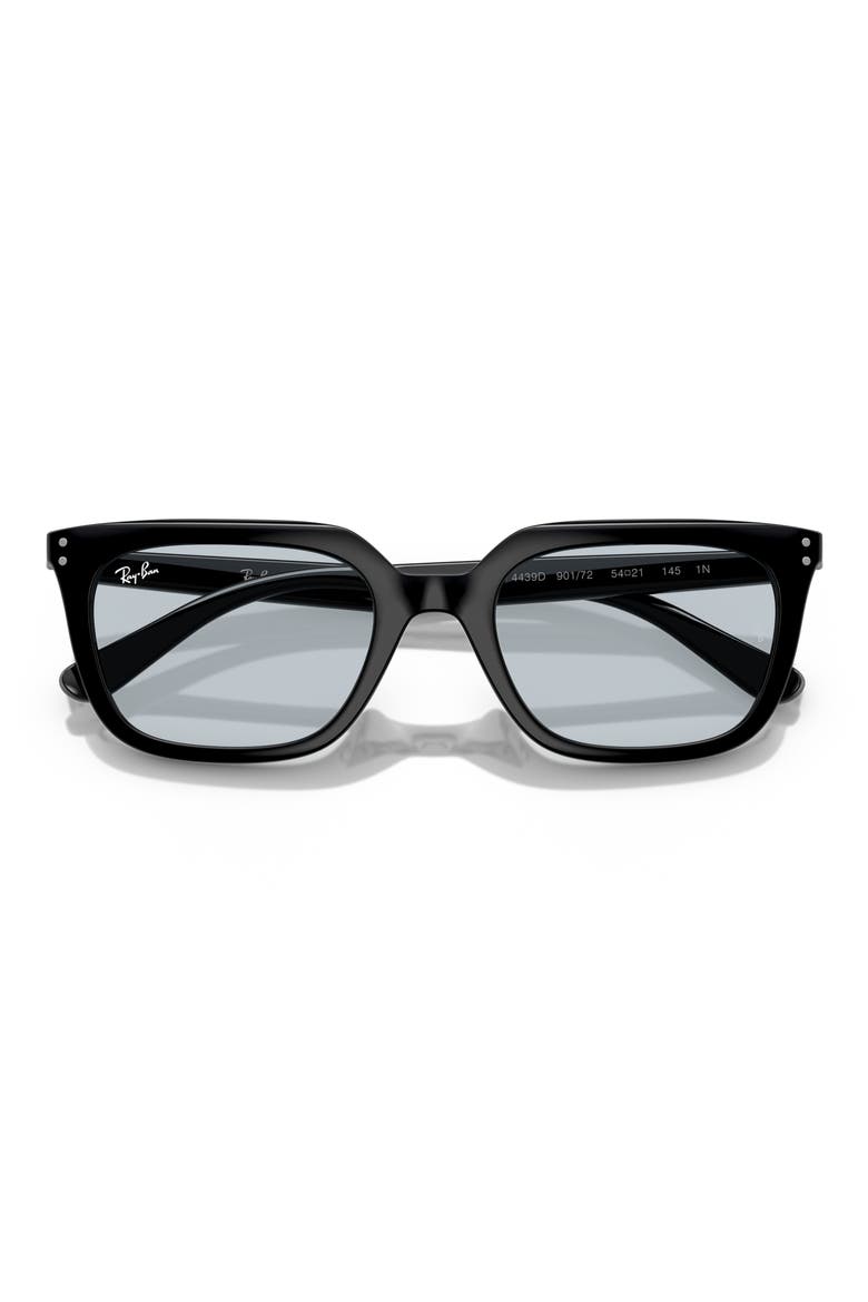 54mm Square Sunglasses, Alternate, color, BLACK