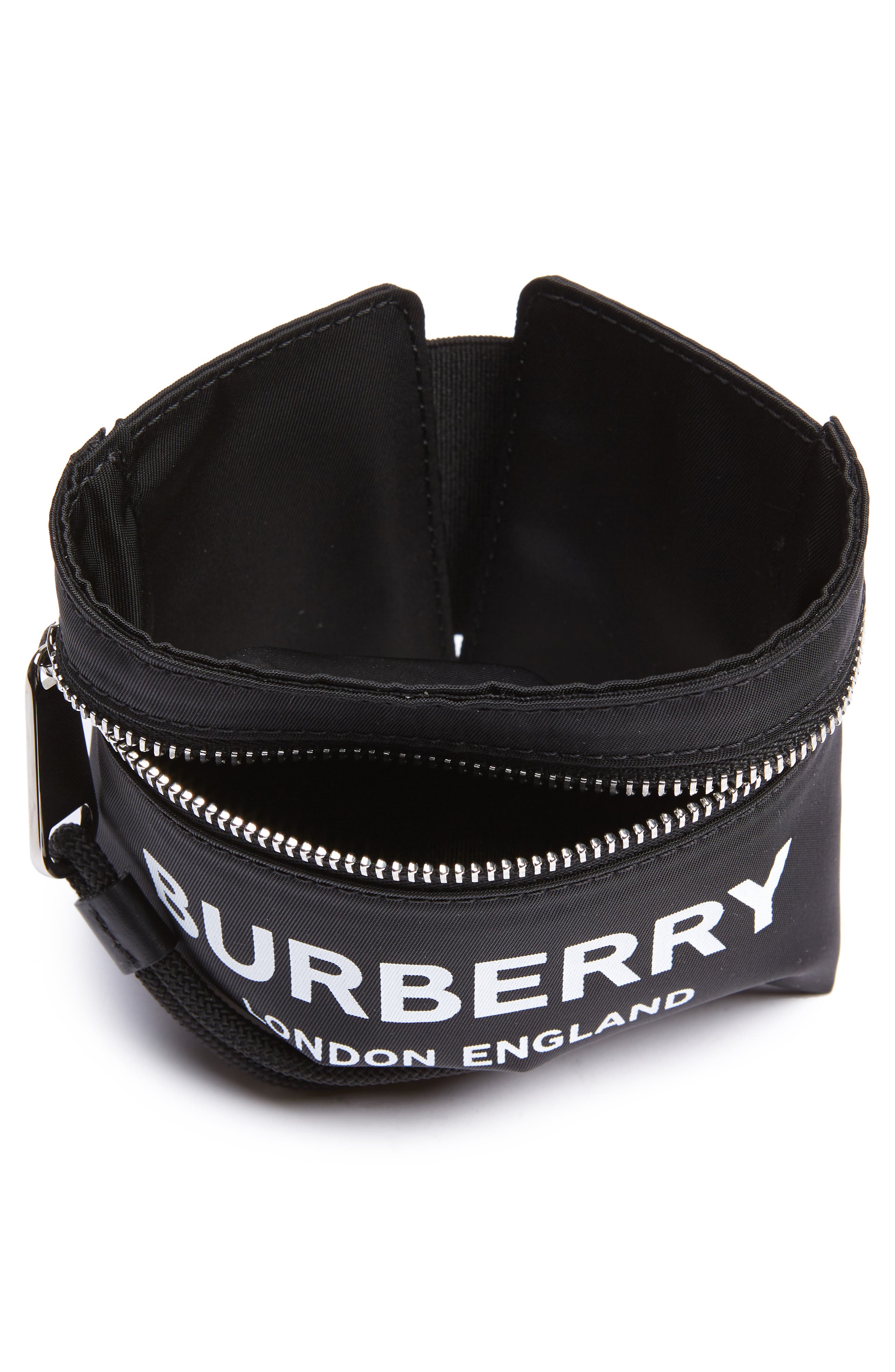 Burberry Logo Nylon Pocket Armband, Alternate, color, 