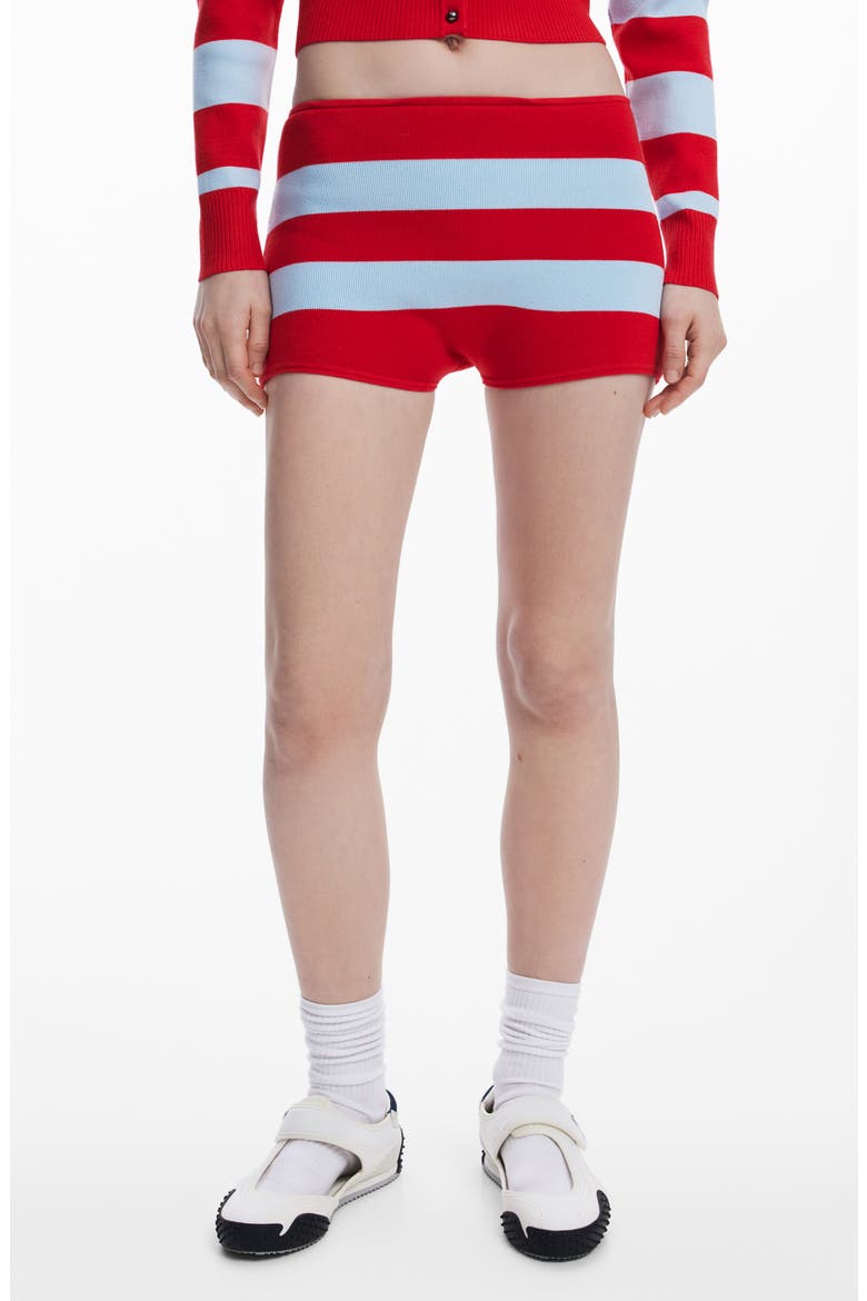 Stripe Shorts, Main, color, RED