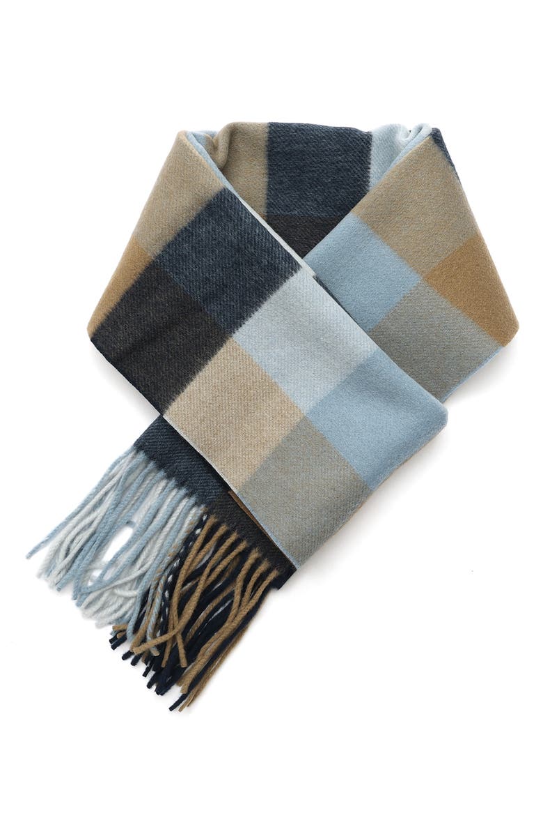 COACH Check Plaid Wool Scarf, Alternate, color, 