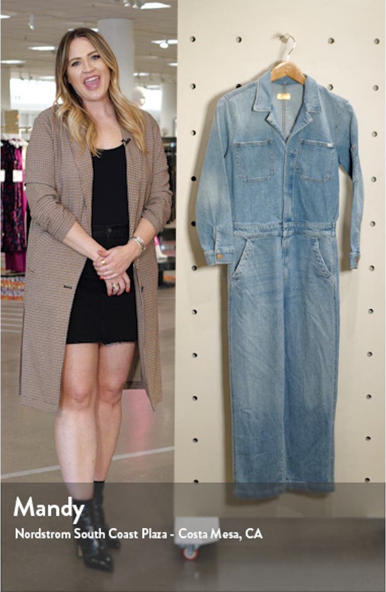 The Half Spring Take Off Long Sleeve Denim Jumpsuit, sales video thumbnail