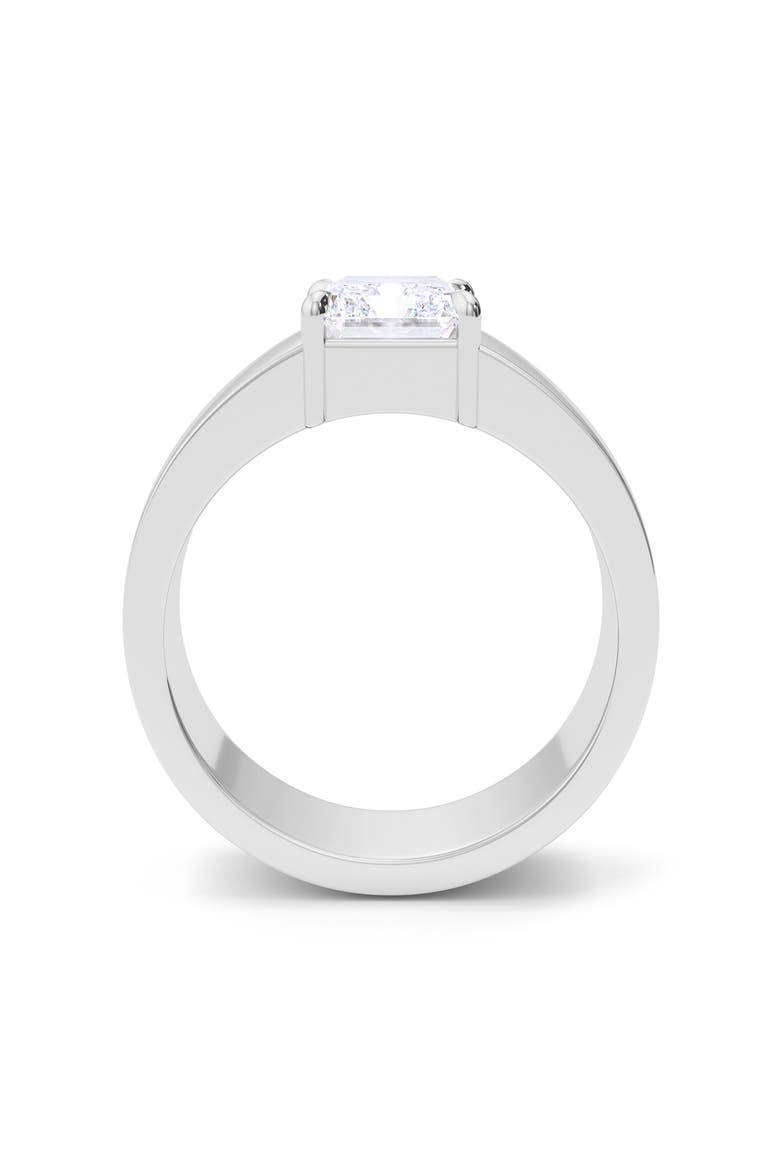 Radiant Cut Cigar Lab Created Diamond Ring, Alternate, color, 18K WHITE GOLD