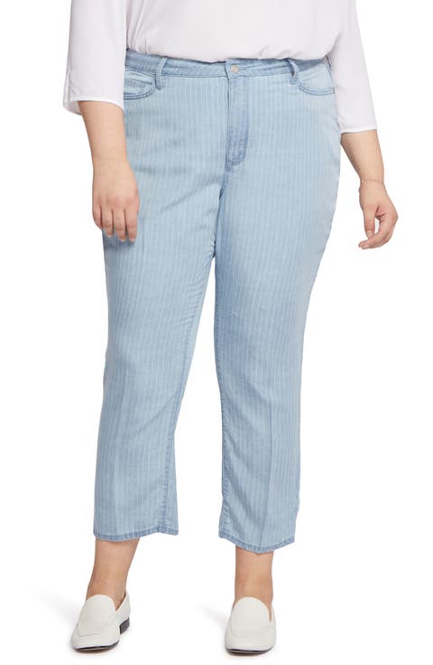 Relaxed Ankle Straight Leg Jeans (Summerville Stripes) (Plus Size)