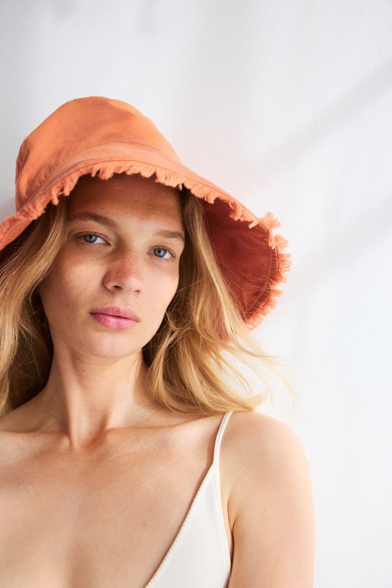 Cotton Bucket Hat, Alternate, color, Orange