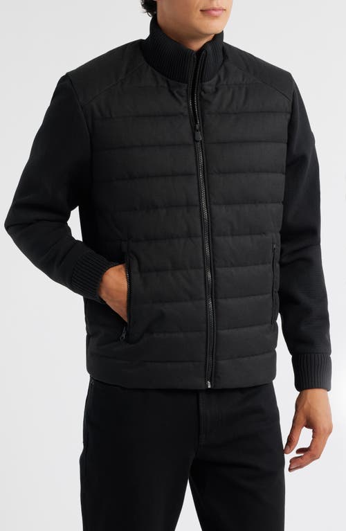 Save The Duck Gio Mixed Media Hybrid Jacket In Black