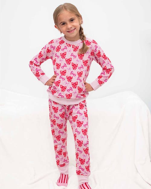 Lev Baby Catalina Bow Jogger In Pink