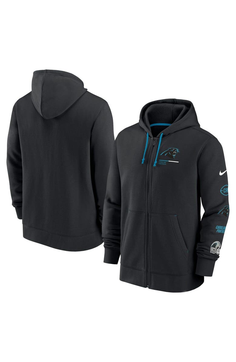 Nike Men's Nike Black Carolina Panthers Surrey Full-Zip Hoodie, Main, color, 