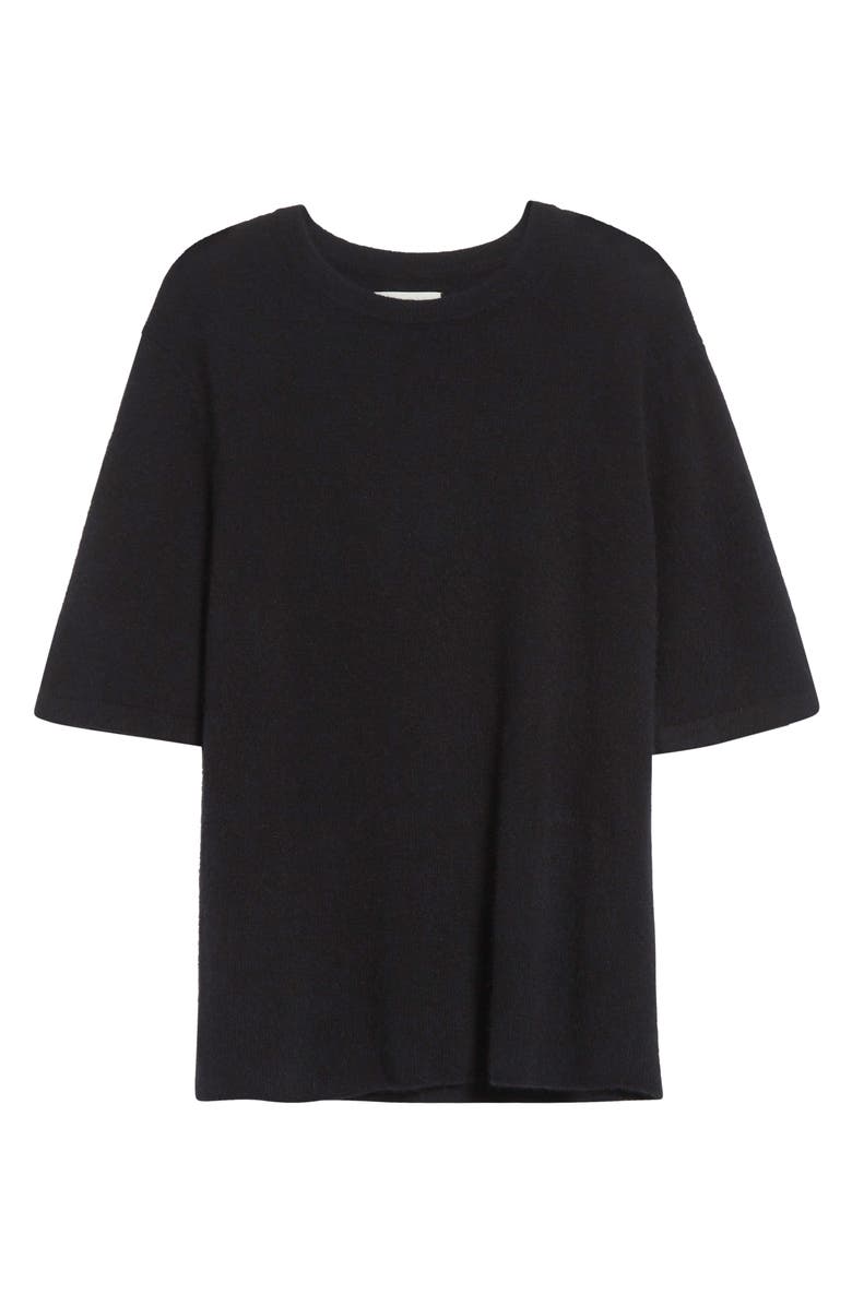 LOULOU DE SAISON Raven Mercerized Wool & Yak Hair Blend Sweater, Alternate, color, Black