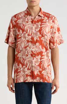 Tommy Bahama Ravello Floral Short Sleeve Silk Button-Up Shirt