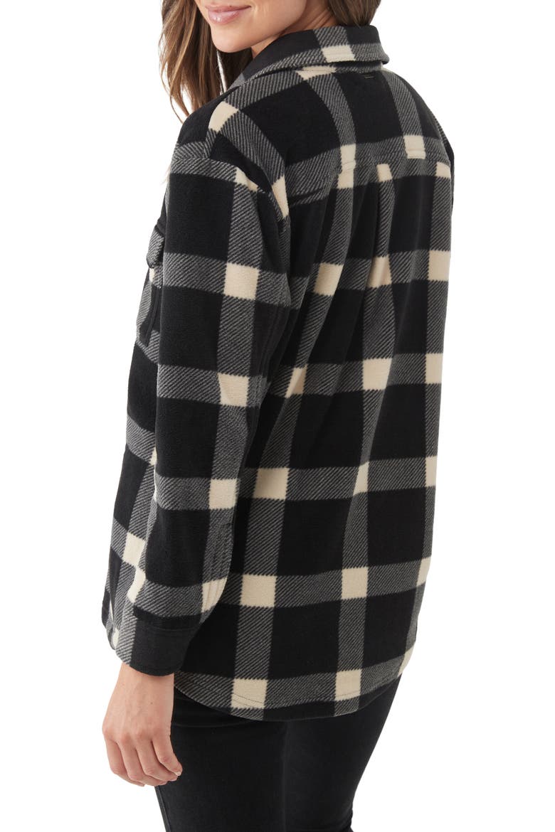 Collins Fleece Shirt Jacket, Alternate, color, BLACK