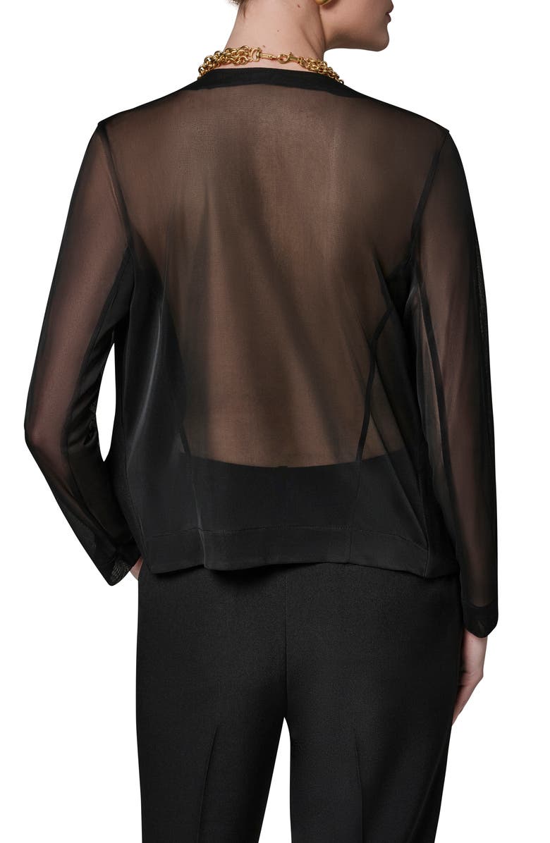 Donna Karan New York Sheer Contrast Jacket, Alternate, color,