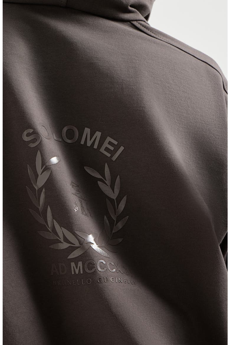 Sweatshirt with embroidery, Alternate, color, Brown