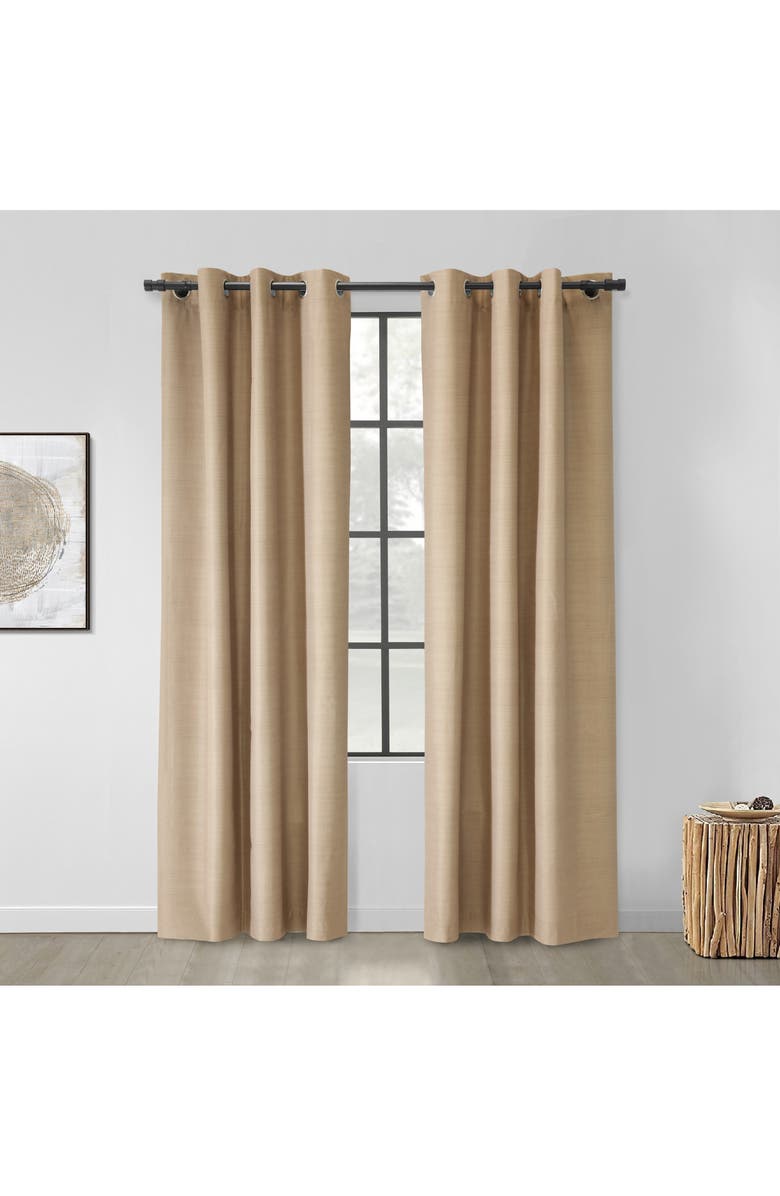 Outdoor Decor by Commonwealth Blackout Curtain Rod Set, Alternate, color, Black