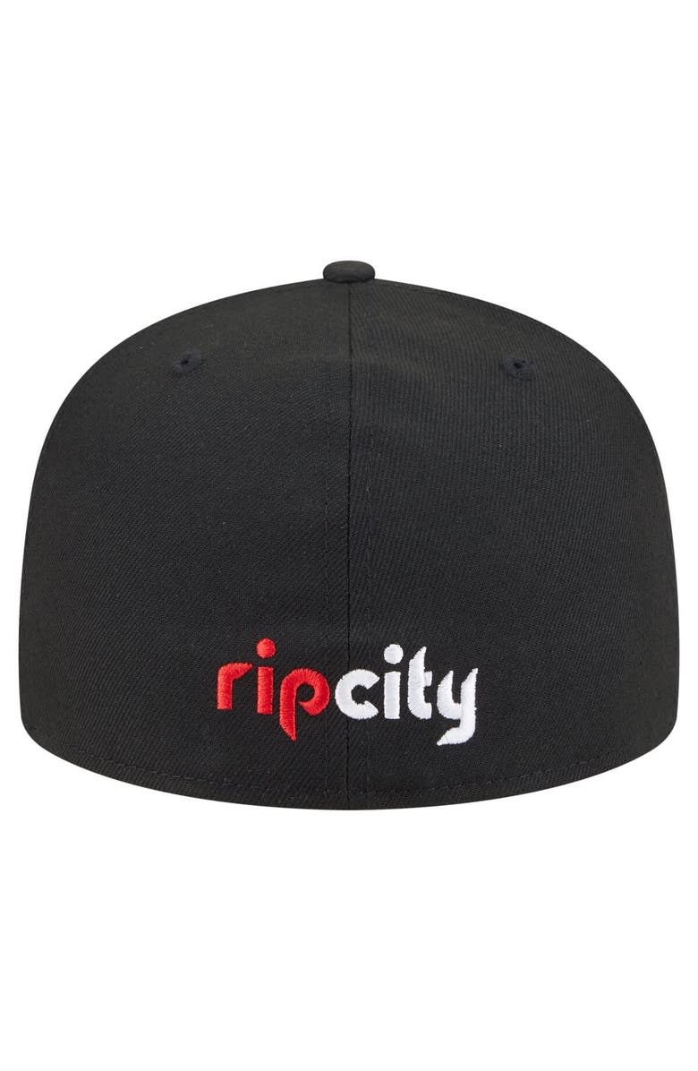 New Era Men's New Era  Black Portland Trail Blazers Deceptor 59FIFTY Fitted Hat, Alternate, color, 