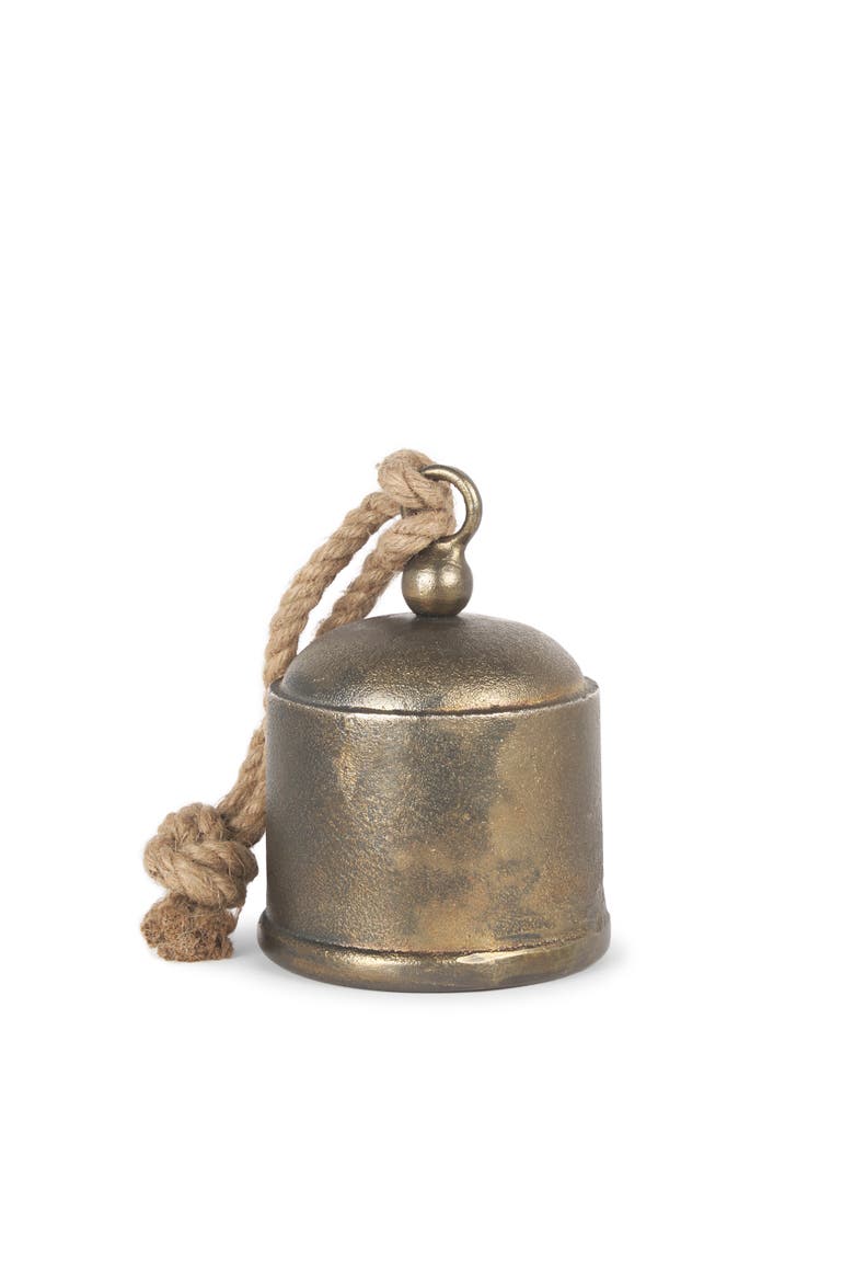 Quincy Metal Decorative Bell Object, Alternate, color, Metallic Gold