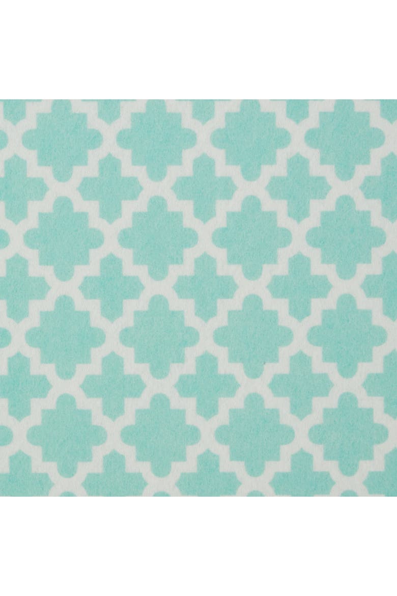 Lattice Print Reusable Fridge Liner Set/6, Alternate, color, Aqua