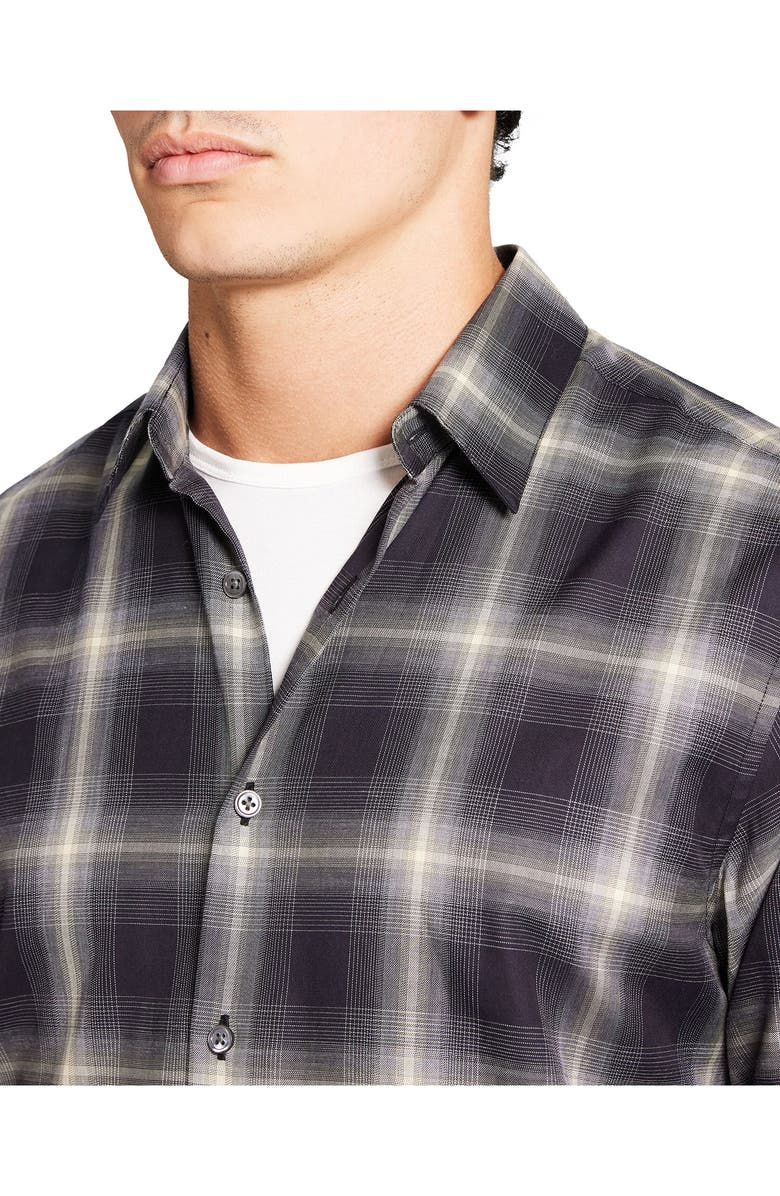Theory Irving Shade Cotton Flannel Button-Up Shirt, Alternate, color, 