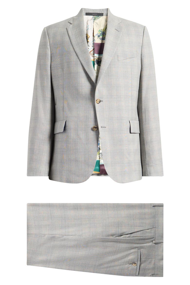 Tailored Fit Grey Wool Suit, Main, color, GREY
