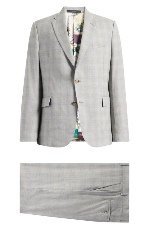 Tailored Fit Grey Wool Suit