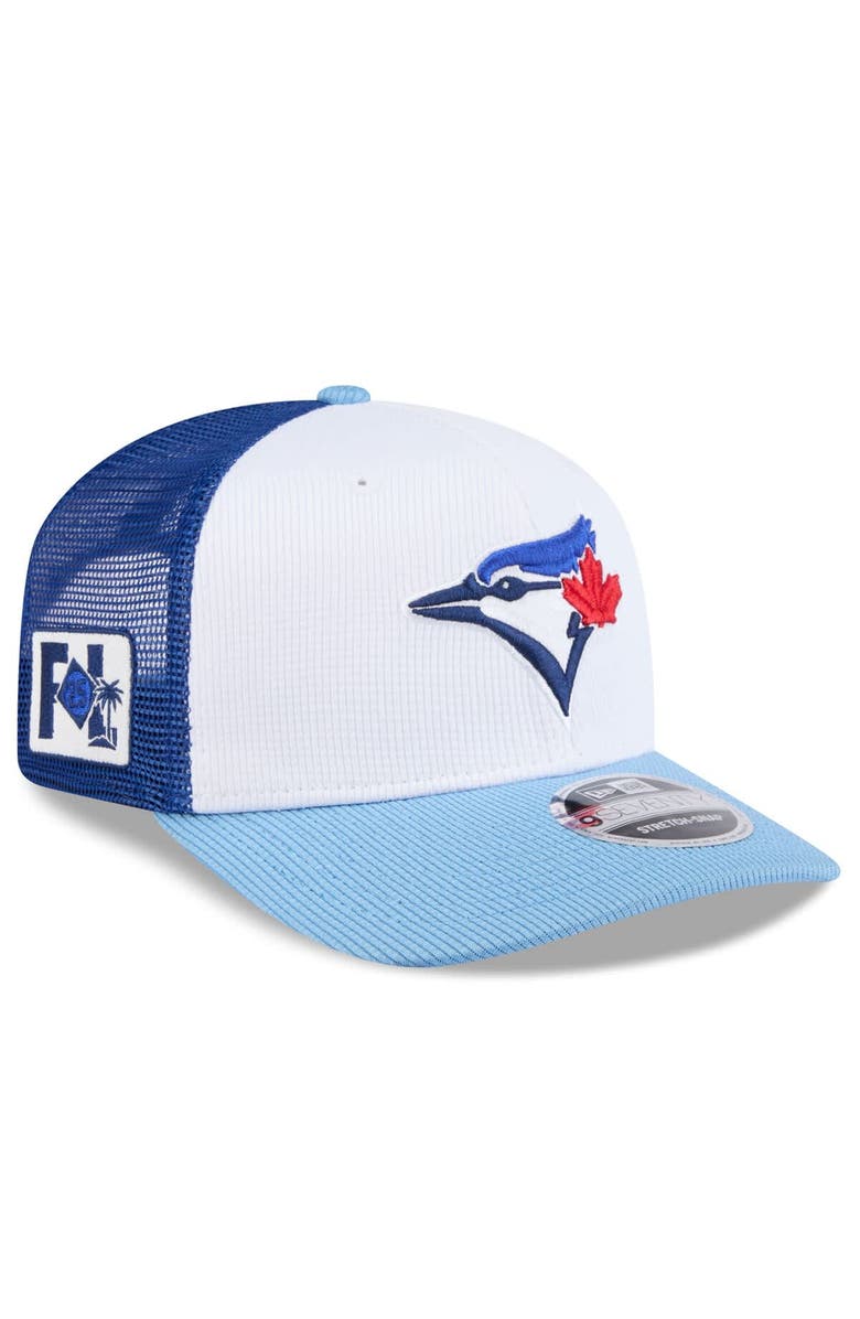New Era Men's New Era  White/Powder Blue Toronto Blue Jays 2025 Spring Training 9SEVENTY Stretch-Snap Trucker Hat, Alternate, color, 