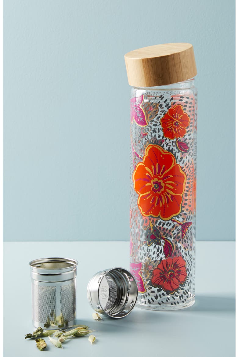 Anthropologie Floral Tea Infuser, Main, color, CLEAR COMBO