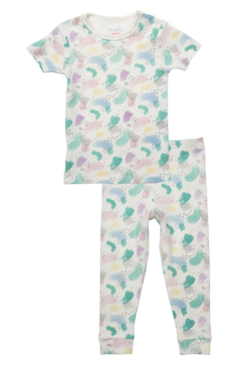 Kids' Watercolor Printed Magnetic Pajamas, Main, color, WATERCOLOR