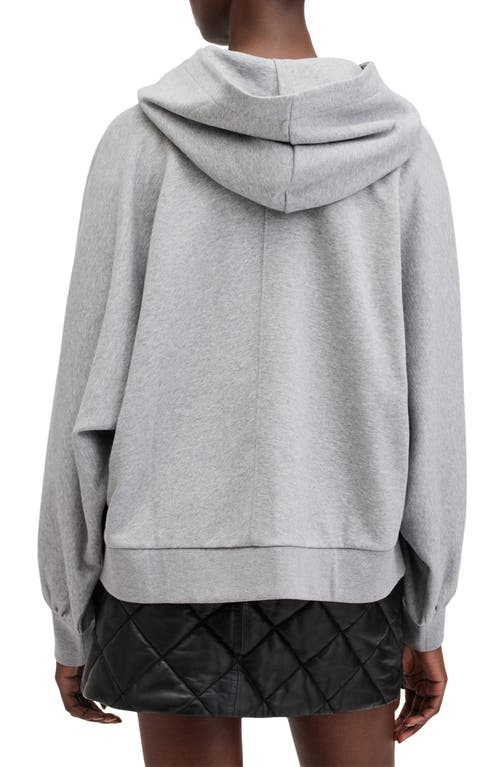 Allsaints Tierra Pullover Circle Logo Hoodie In Gray
