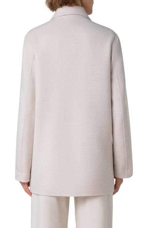 Akris Laars Double Face Cashmere Jacket In Greige