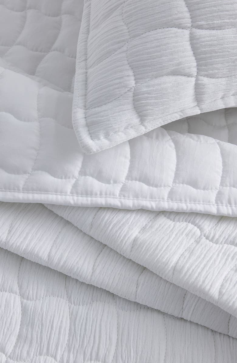 Woven & Weft Wave Stitched Quilt Set, Alternate, color, White
