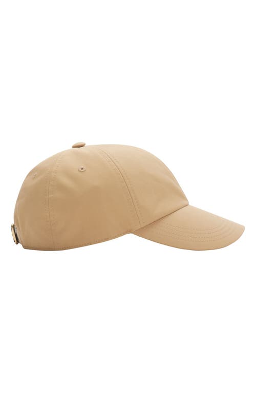Burberry Equestrian Knight Design Cotton Gabardine Baseball Cap In Flax/sand