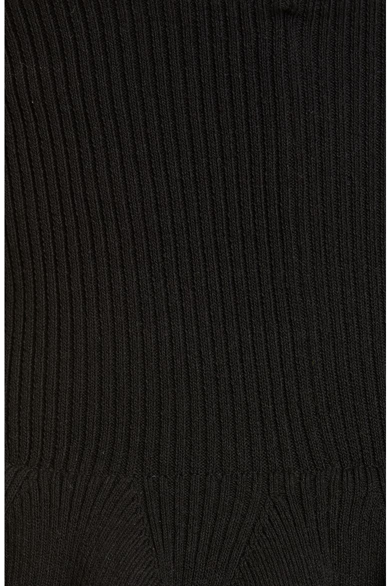 Rib Peplum Bustier Sweater Dress, Alternate, color, BLACK