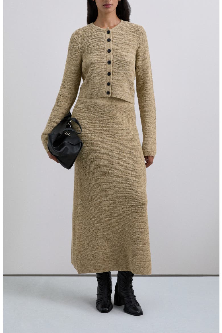Rusticknit Cardigan, Alternate, color, Taupe