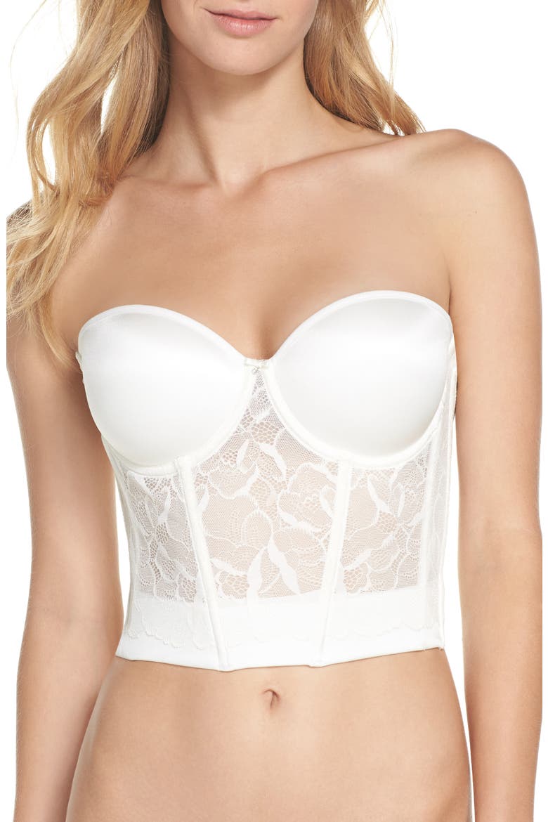 Sensuelle Convertible Underwire Bustier, Main, color, IVORY