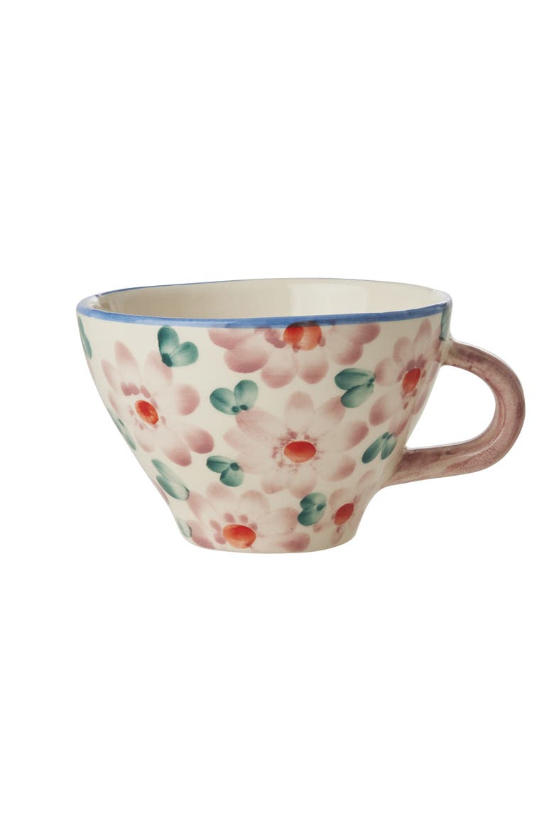 Set of 6 Hand-Painted Teacups, Main, color, MULTI