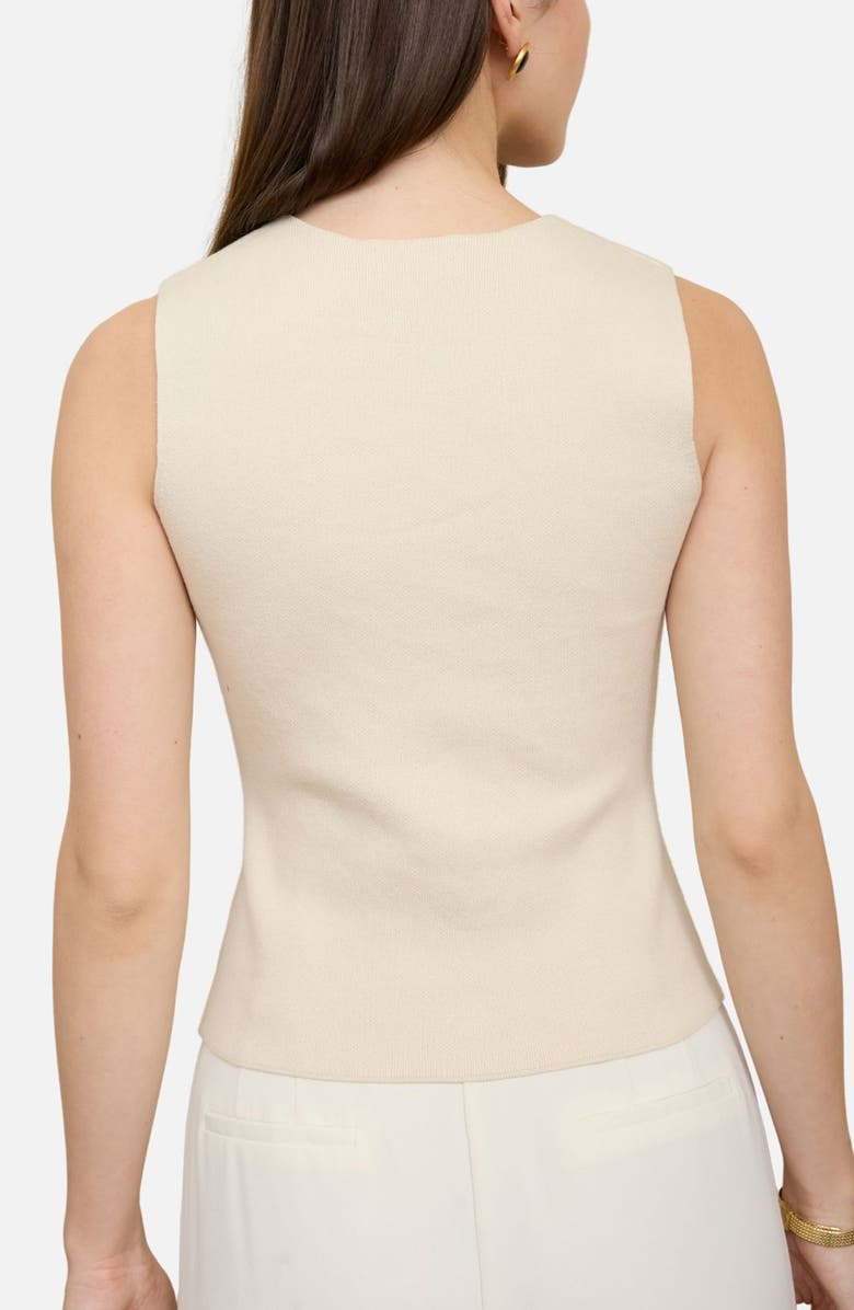 Blu Pepper Button-Up Vest, Alternate, color, Cream